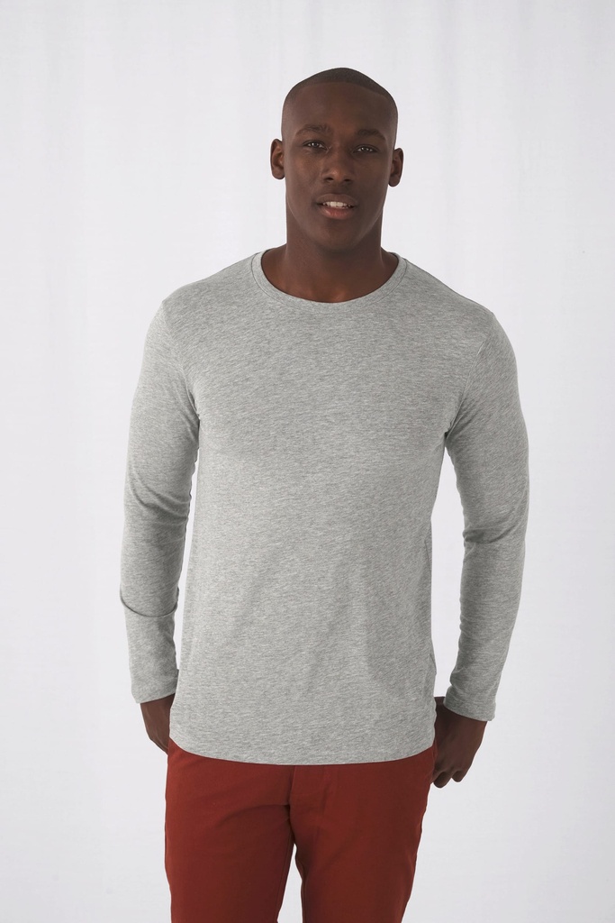 [CGTM070-Black-S] T-shirt bio Inspire homme manches longues (CGTM070) (Black, S)
