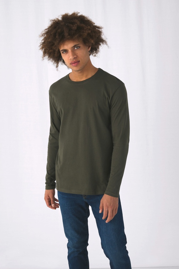 [CGTU05T-Orange-S] T-shirt manches longues homme #E150 (CGTU05T) (Orange, S)