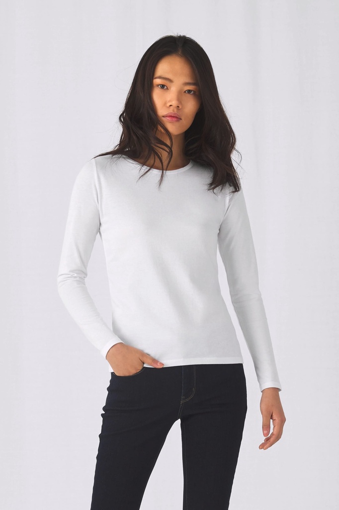 [CGTW08T-Black-S] T-shirt manches longues femme #E190 (CGTW08T) (Black, S)