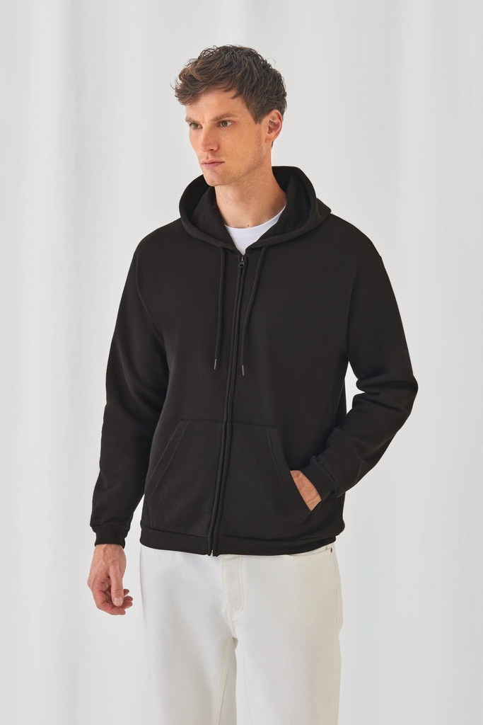 [CGWUI25-Black-S] Sweatshirt capuche zippé ID.205 (CGWUI25) (Black, S)