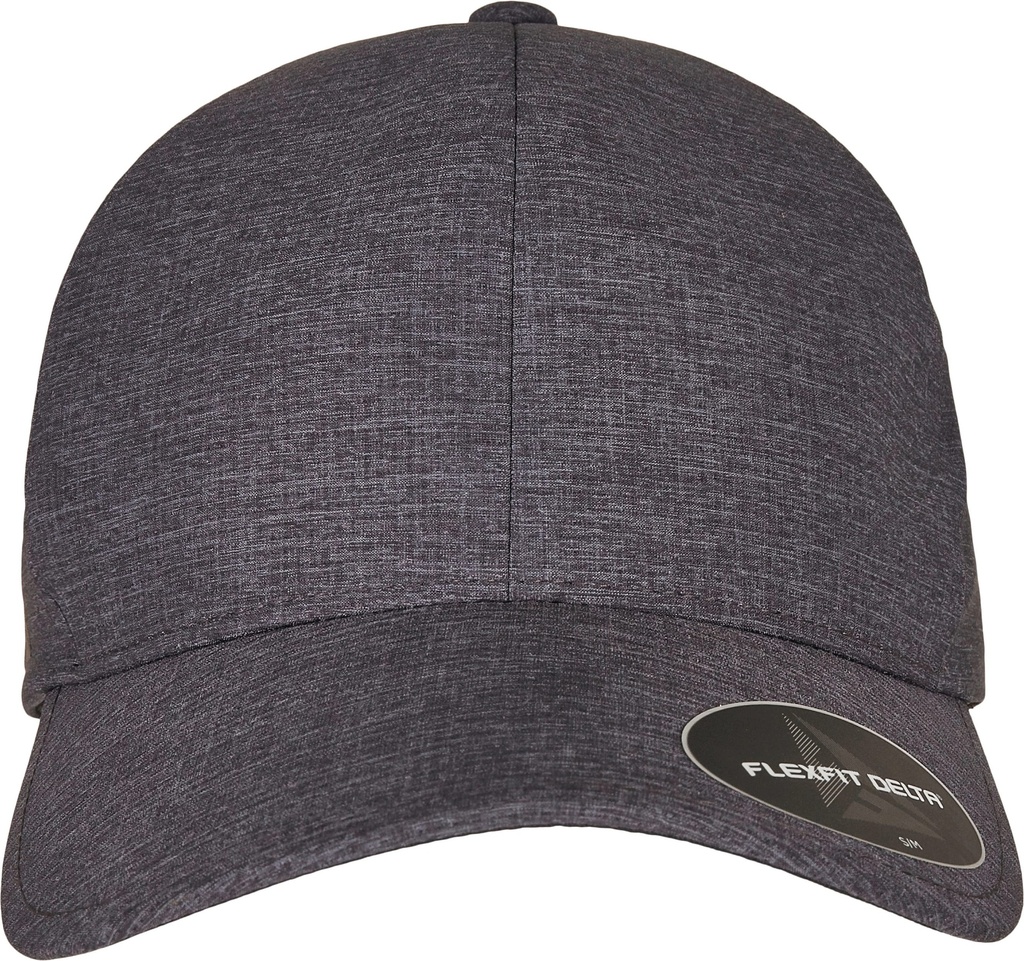 [FL180M-Melange charcoal-S/m] Casquette Flexfit Delta mélange (FL180M) (Melange charcoal, S/m)