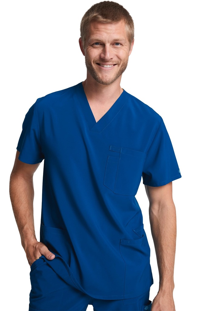 [DKE645-Black-S] Haut col V homme (DKE645) (Black, S)
