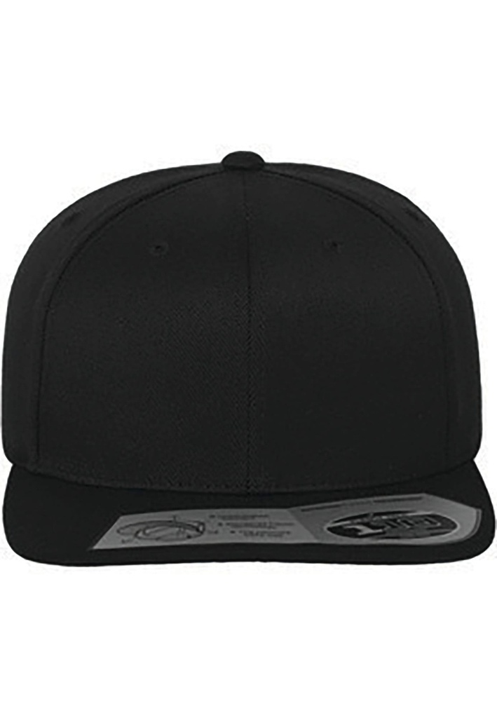 [FL110-Black-One size] Casquette Fitted Snapback 6 panneaux (FL110)