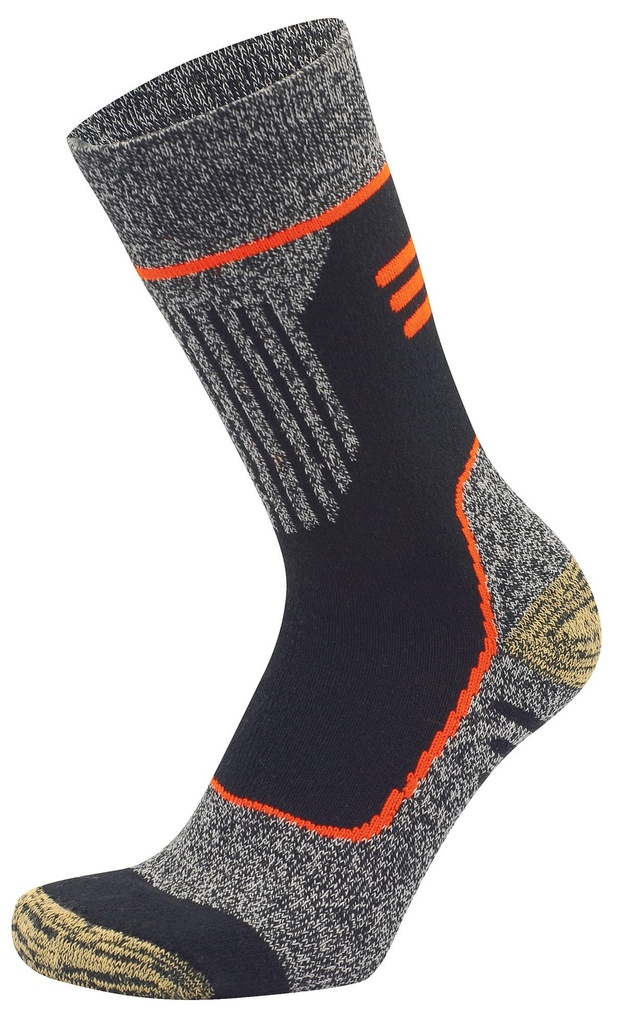 [ES2005-Grey / green / grey / orange-35/38 eu] Lot de 2 paires de chaussettes Lady (ES2005) (35/38 eu)