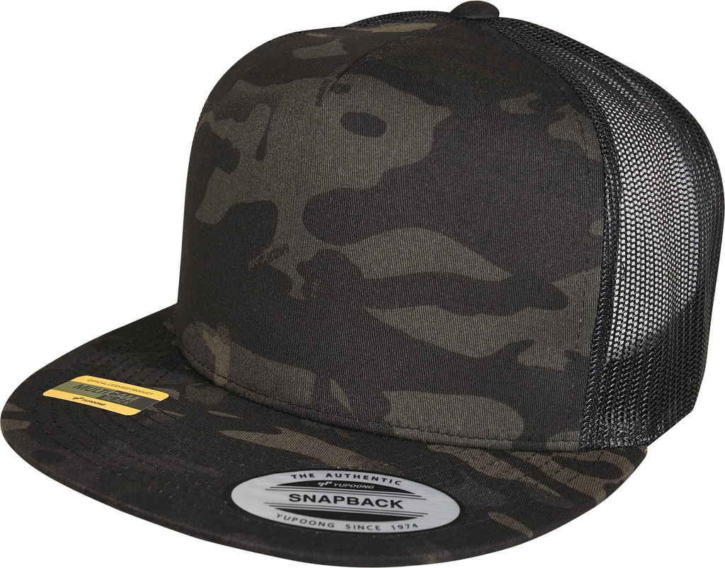 [FL6006MC-Black-One size] Casquette trucker multicam (FL6006MC)