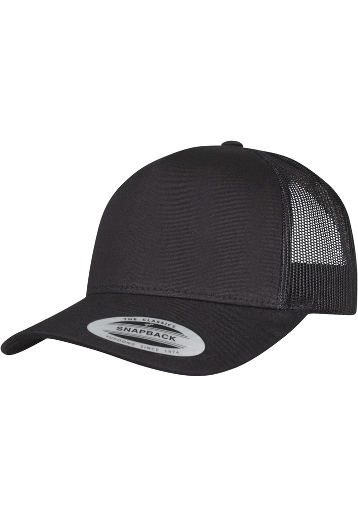 [FL6506-Black-One size] Casquette trucker retro (FL6506) (Black)