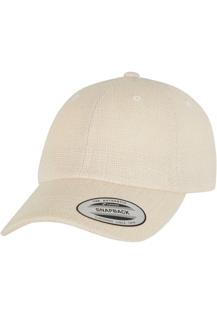 [FL9303-Natural-One size] Casquette Dad en jute unisexe (FL9303) (Natural)