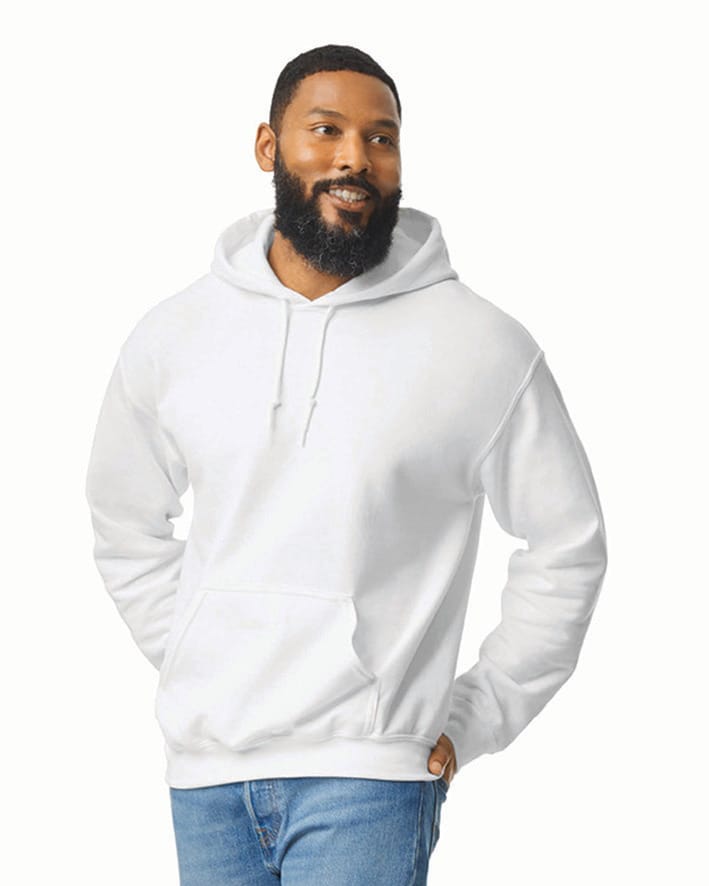 [GI18500-Orange-S] Sweat-shirt capuche Heavy Blend™ (GI18500) (Orange, S)