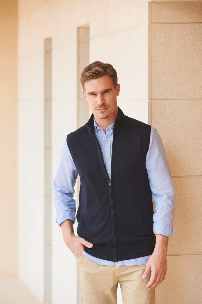 Pull zippé sans manches pour homme (H711)