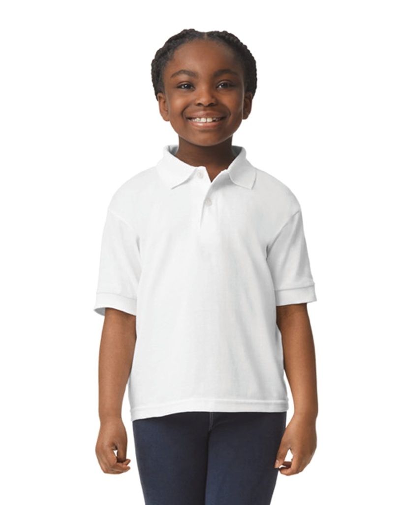 [GI8800B-Black-S] Polo jersey Dryblend® enfant (GI8800B) (Black, S)