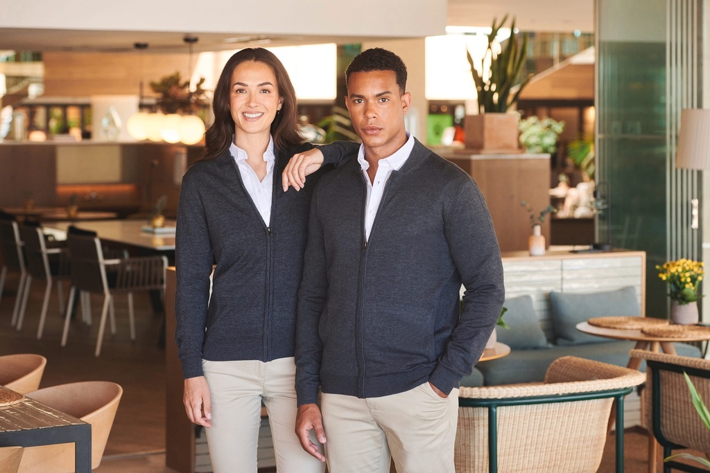 [H718-Black-S] Cardigan zippé (H718) (Black, S)
