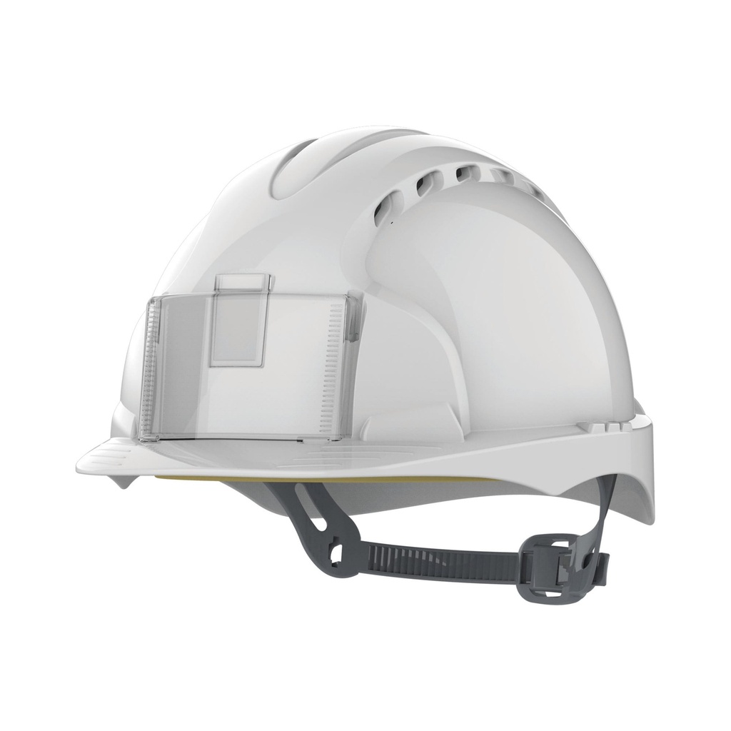 [JSAPB03-White-One size] Casque EVO®2 Badge aéré - serrage glissière (JSAPB03)