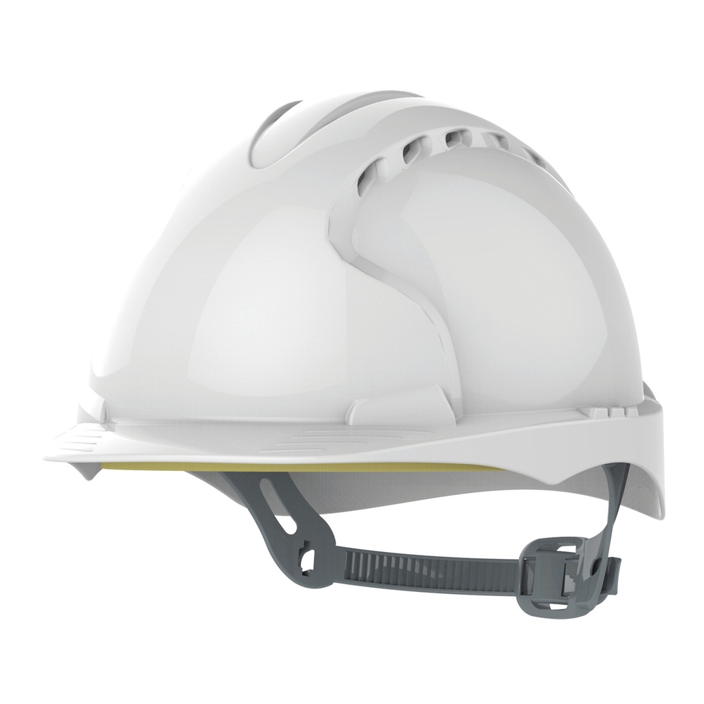 [JSAJF03-White-One size] Casque de sécurité EVO®2 ventilé, serrage glissière (JSAJF03) (White)