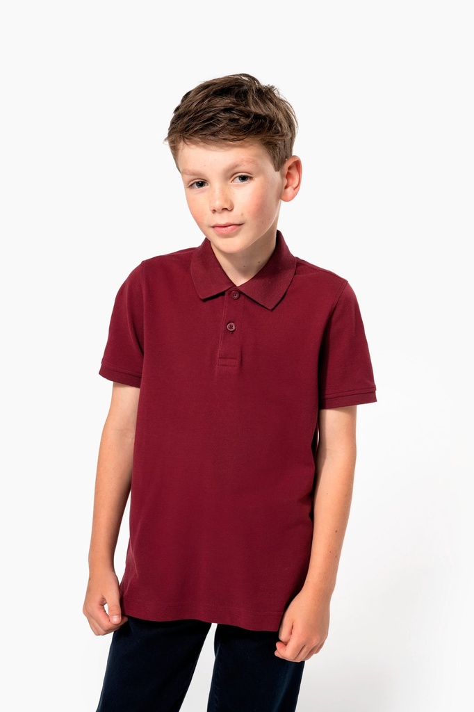 [K2029-Black-4/6 ans] Polo piqué Bio180 enfant (K2029) (Black, 4/6 ans)