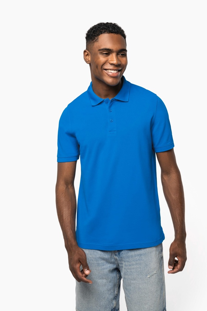 [K241-Orange-S] Polo piqué manches courtes homme (K241) (Orange, S)