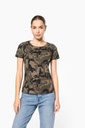 T-shirt camo manches courtes femme (K3031)
