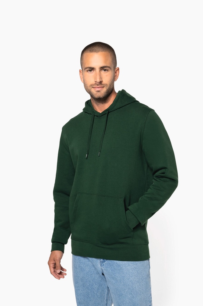 [K4027-Black-S] Sweat-shirt écoresponsable à capuche homme (K4027) (Black, S)