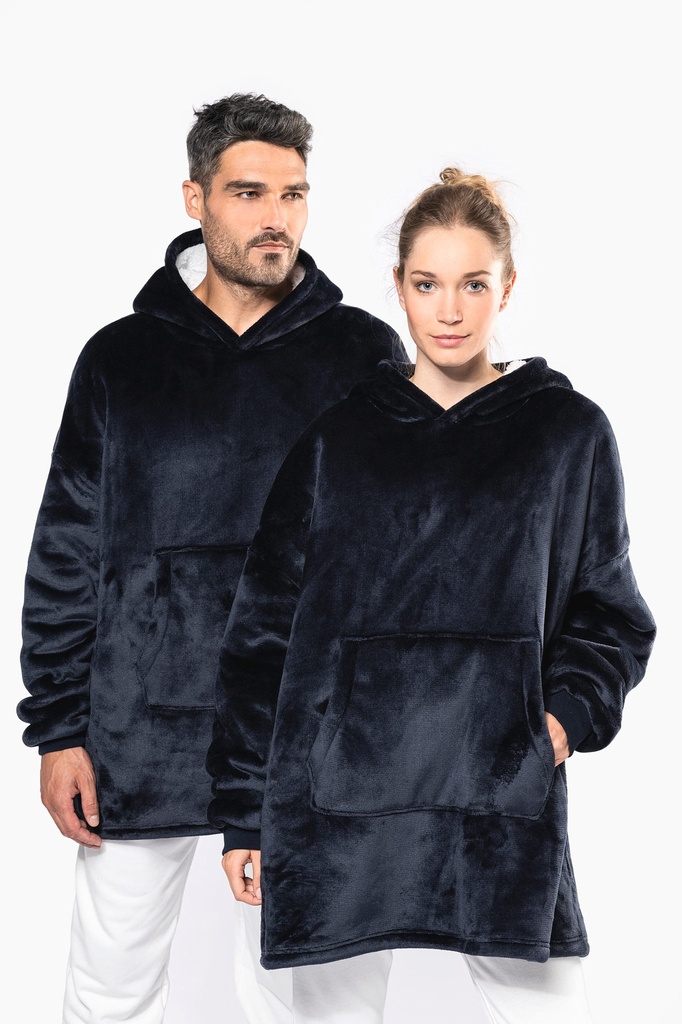 [K410-Snow grey-One size] Plaid poncho unisexe (K410) (Snow grey)