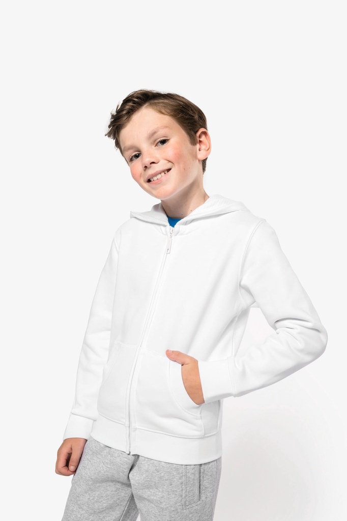 Sweat-shirt capuche zippé enfant (K455)