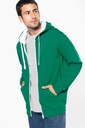 Sweat-shirt zippé capuche contrastée (K466)