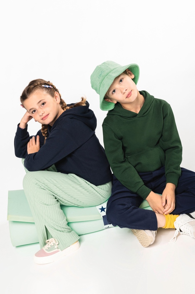[K477-Orange-4/6 ans] Sweat-shirt capuche enfant (K477) (Orange, 4/6 ans)