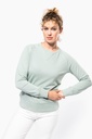 Sweat-shirt Bio col rond manches raglan femme (K481)