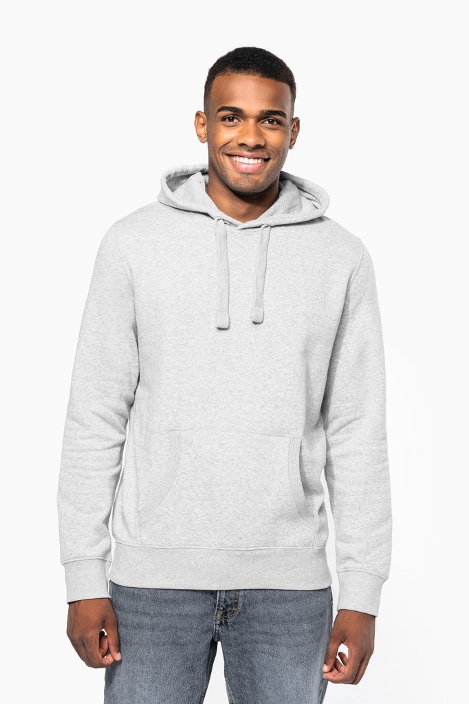 [K489-Orange-S] Sweat-shirt capuche homme (K489) (Orange, S)