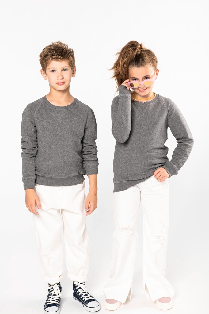 Sweat-shirt Bio manches raglan enfant (K490)