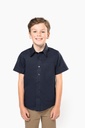 Chemise popeline manches courtes enfant (K520)
