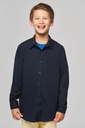 Chemise popeline manches longues enfant (K521)
