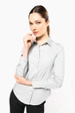 Chemise popeline manches longues femme (K542)