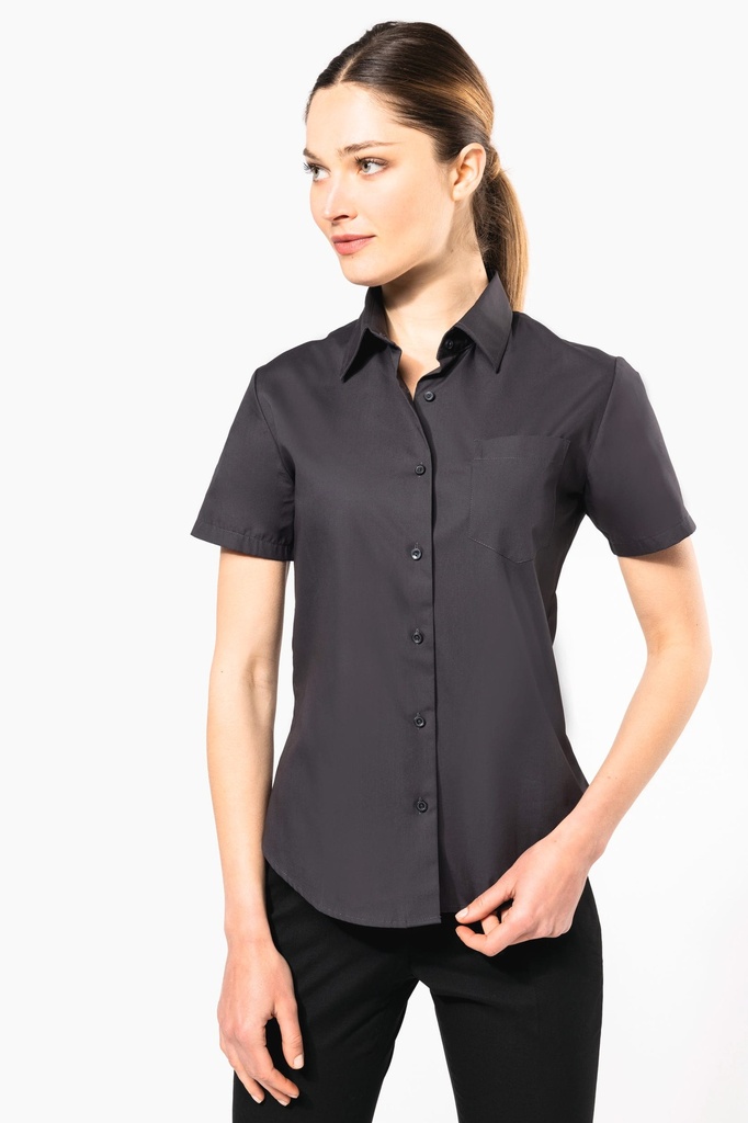 Chemise popeline manches courtes femme (K544)