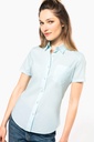 Chemise popeline polycoton manches courtes entretien facile femme (K548)