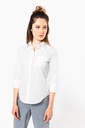 Chemise popeline polycoton manches 3/4 entretien facile femme (K558)