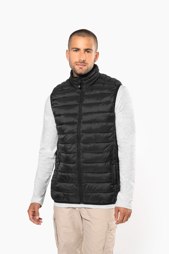 [K6113-Black-S] Doudoune légère sans manches homme (K6113) (Black, S)