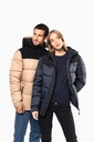 Parka matelassée à capuche bi-ton unisexe (K6163)