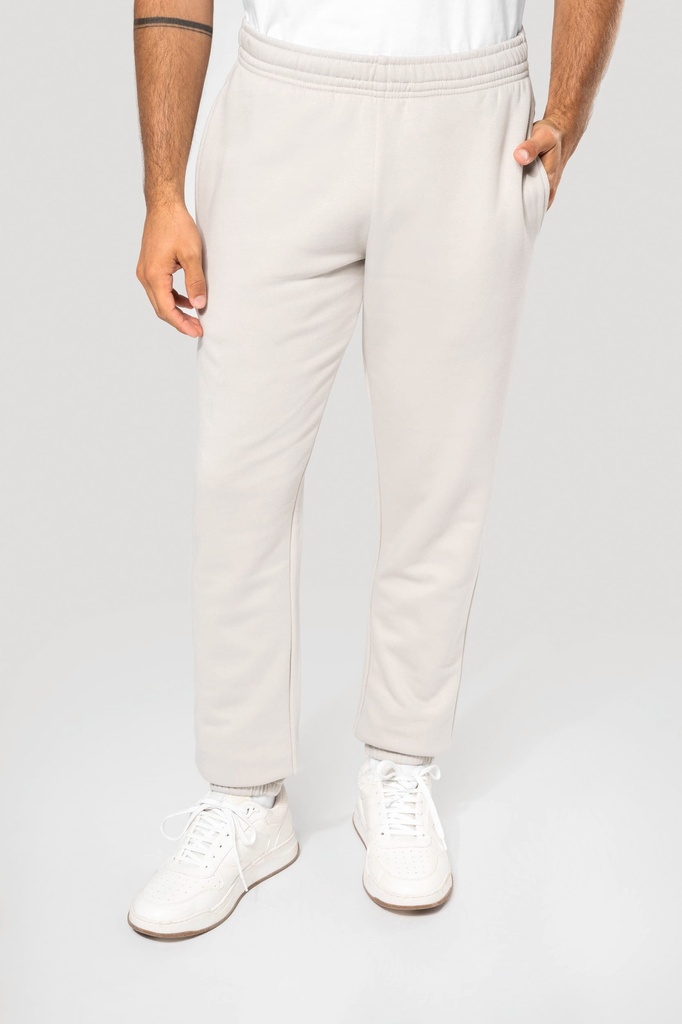 [K7025-Black-S] Pantalon molleton écoresponsable homme (K7025) (Black, S)