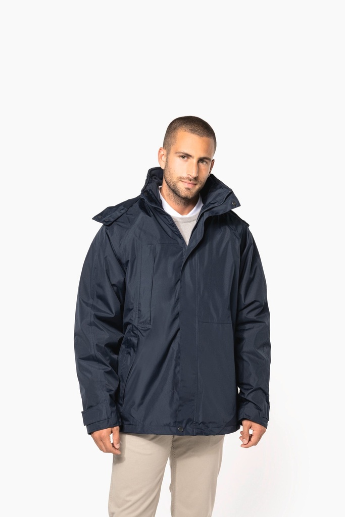 [K657-Black-S] Parka 3 en 1 homme (K657) (Black, S)