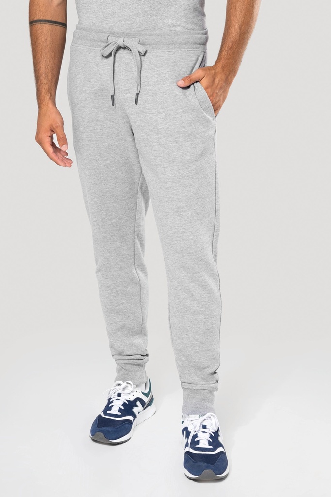 [K758-Black-S] Pantalon molleton non gratté écoresponsable homme (K758) (Black, S)