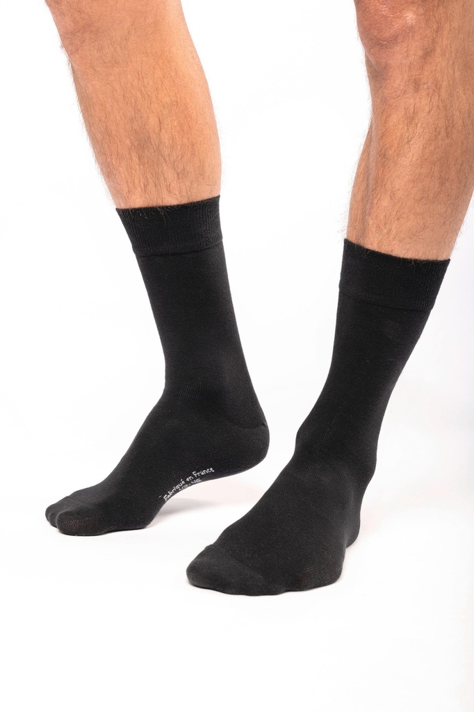 Chaussettes de ville mi-hautes coton Bio Origine France Garantie (K818)