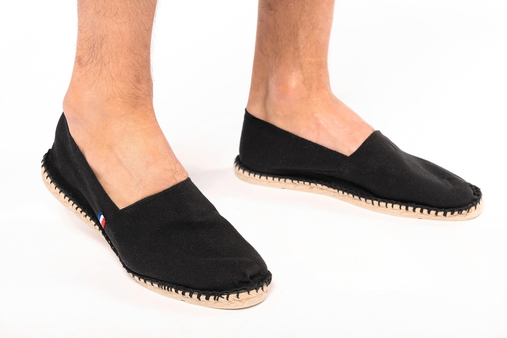 [K840-Black-40 eu] Espadrilles unisexe Made in France (K840) (Black, 40 eu)