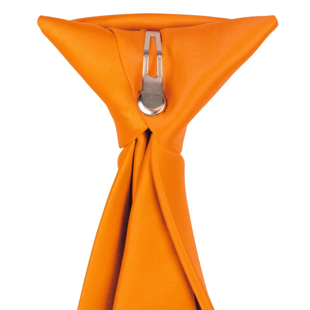 [K864-Orange-One size] Cravate à clipper (K864) (Orange)