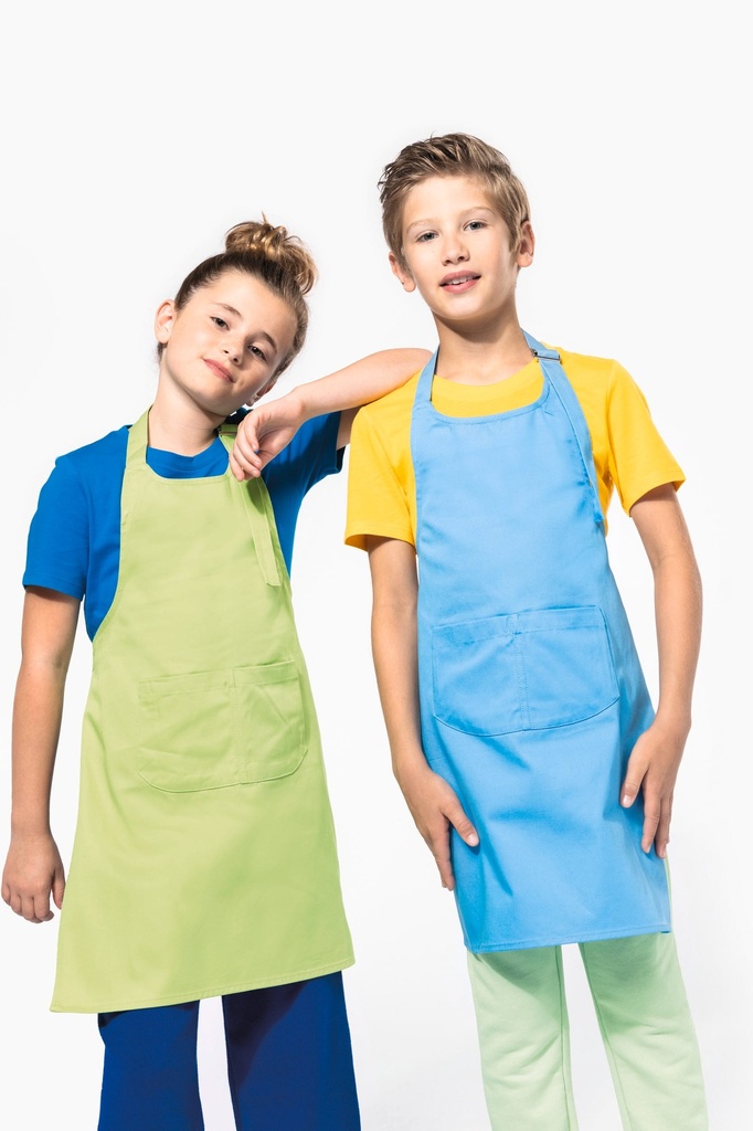 [K889-Black-One size] Tablier enfant (K889) (Black)