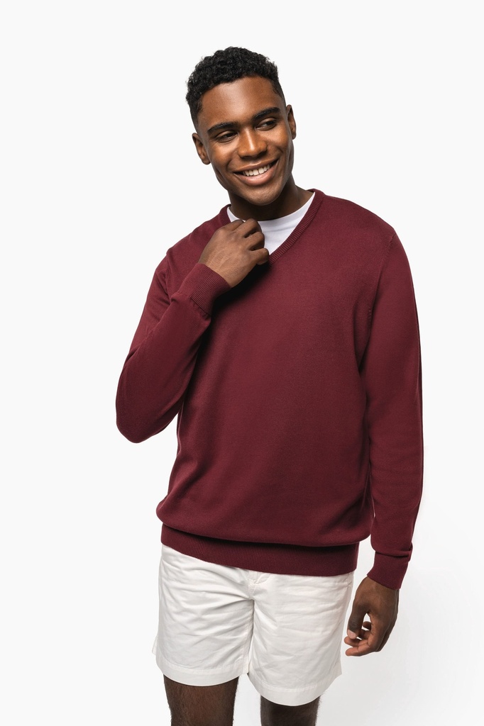 Pull col V homme (K965)