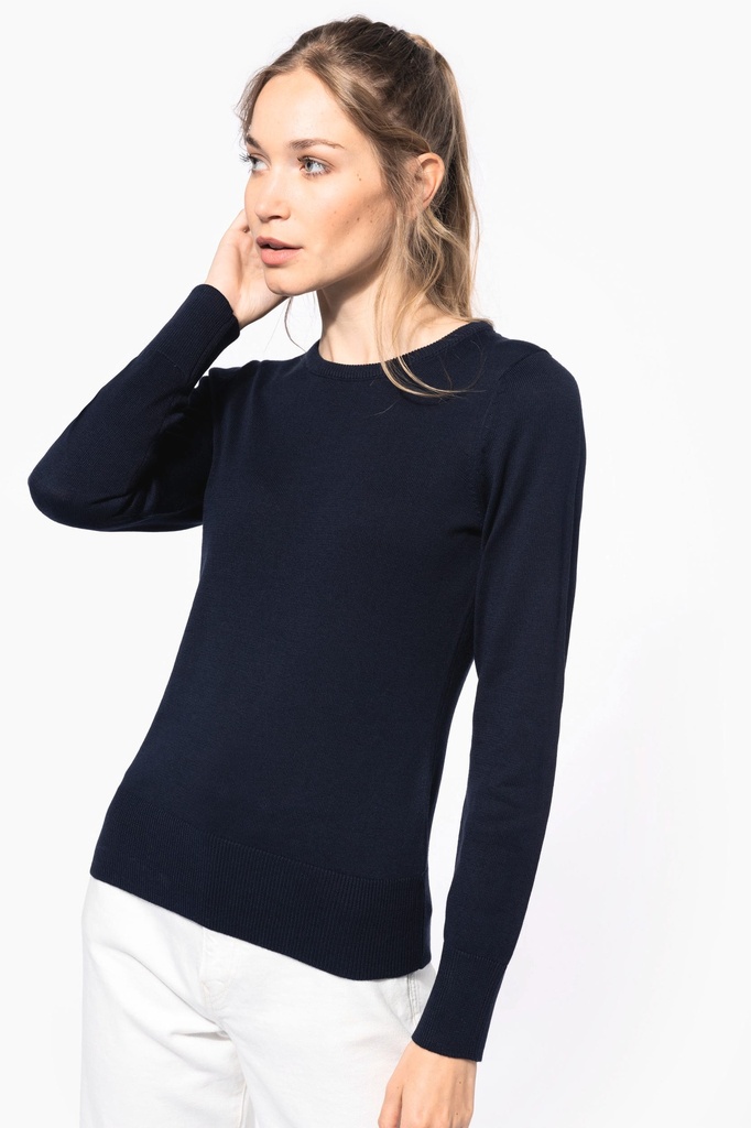 Pull col rond femme (K968)