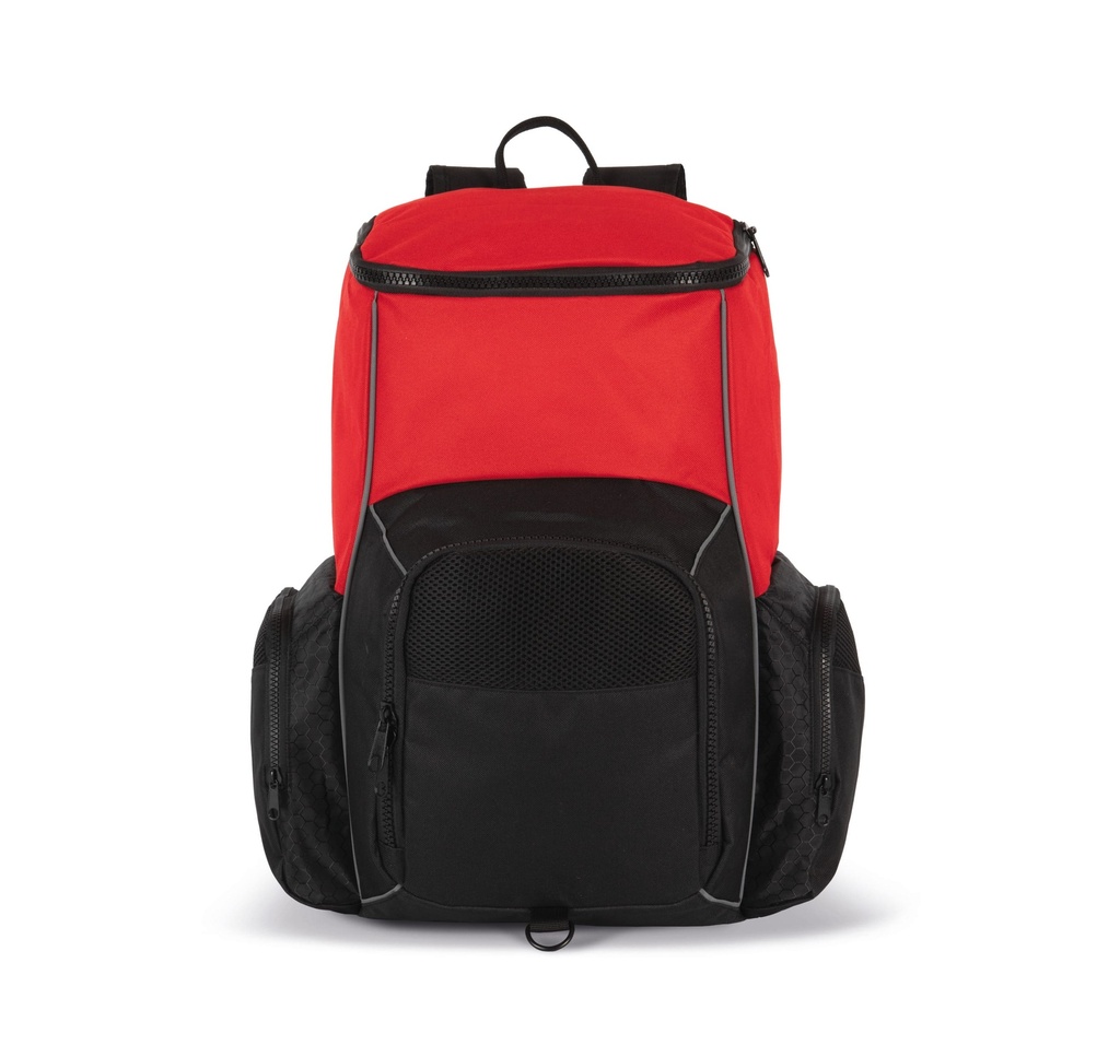 [KI0176-Black-One size] Sac à dos de sport recyclé avec porte-objets (KI0176) (Black)
