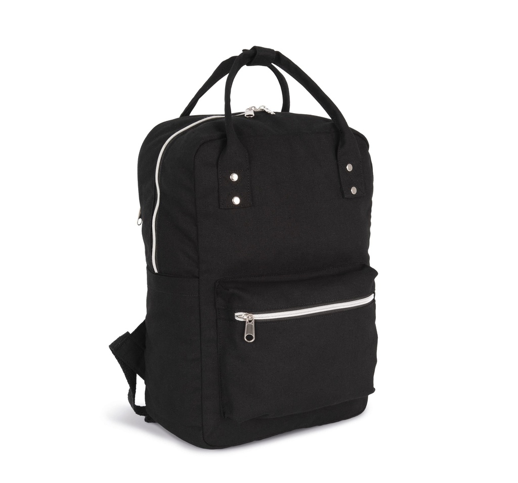 [KI0186-Black-One size] Sac à dos style urbain avec poignées (KI0186)
