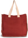 Sac en jute avec coutures contrastées (KI0248)