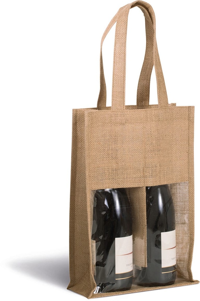 Sac porte-bouteilles en jute (KI0268)