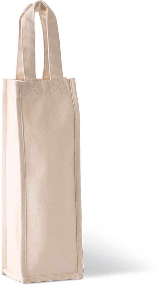 Sac porte-bouteille en coton canvas (KI0269)